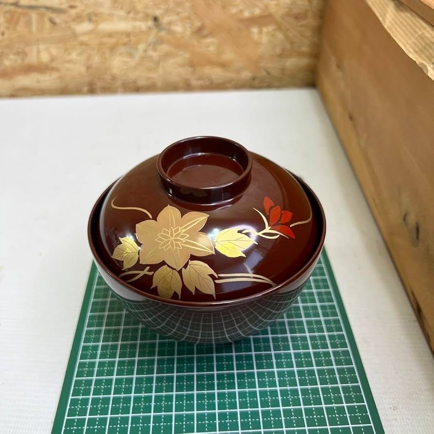 Amazon.co.jp: 山中塗 耕峰作 本漆塗手描蒔絵 御吸圽椀揃 柄鉄仙