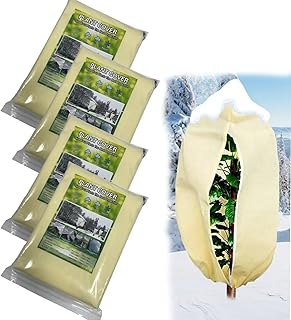 Plant Covers Freeze Protection,31'x47' Frost Blankets for Outdoor Plants,Reusable Plant Shield with Drawstring,Suitable for Figs Palms Citrus Lemon Trees and Shrubs (31in×47in(4PACK))