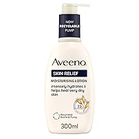 Aveeno Skin Relief Crema Nutriente Senza Profumo, Crema corpo idratante 72h con triplo