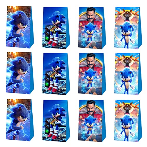 12pcs Sacs en Papier,Sacs de Bonbons,Sacs de faveur de fête,Pochettes Cadeaux pour Enfants,Sac Cadeau Anniversaire,Birthday Party Supplies (12) Cover