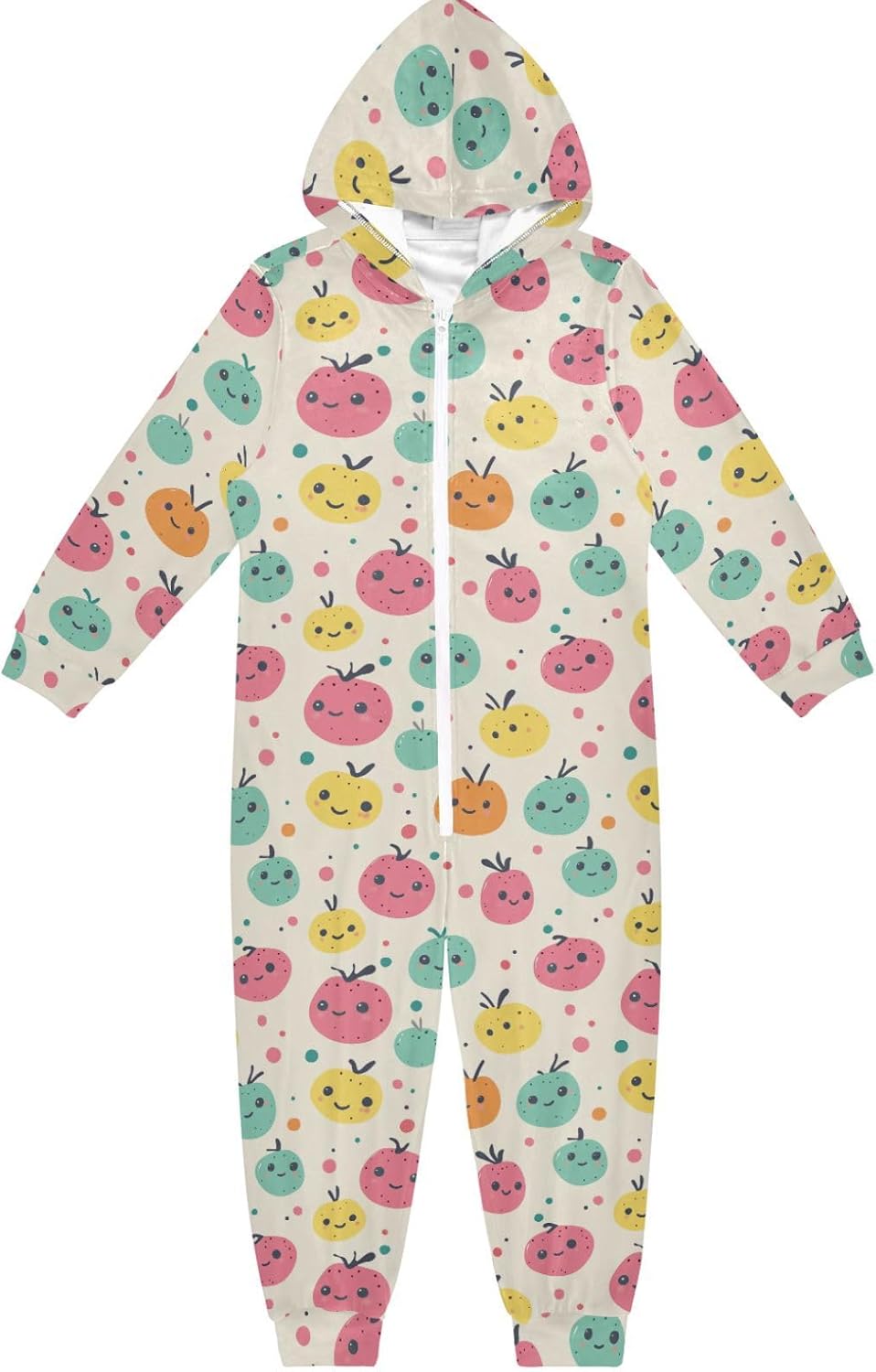 Sleepwear Holiday Pajamas Long Sleeve Hooded One-Piecing Loungewear Sleepwear for Unisex 4-14Y