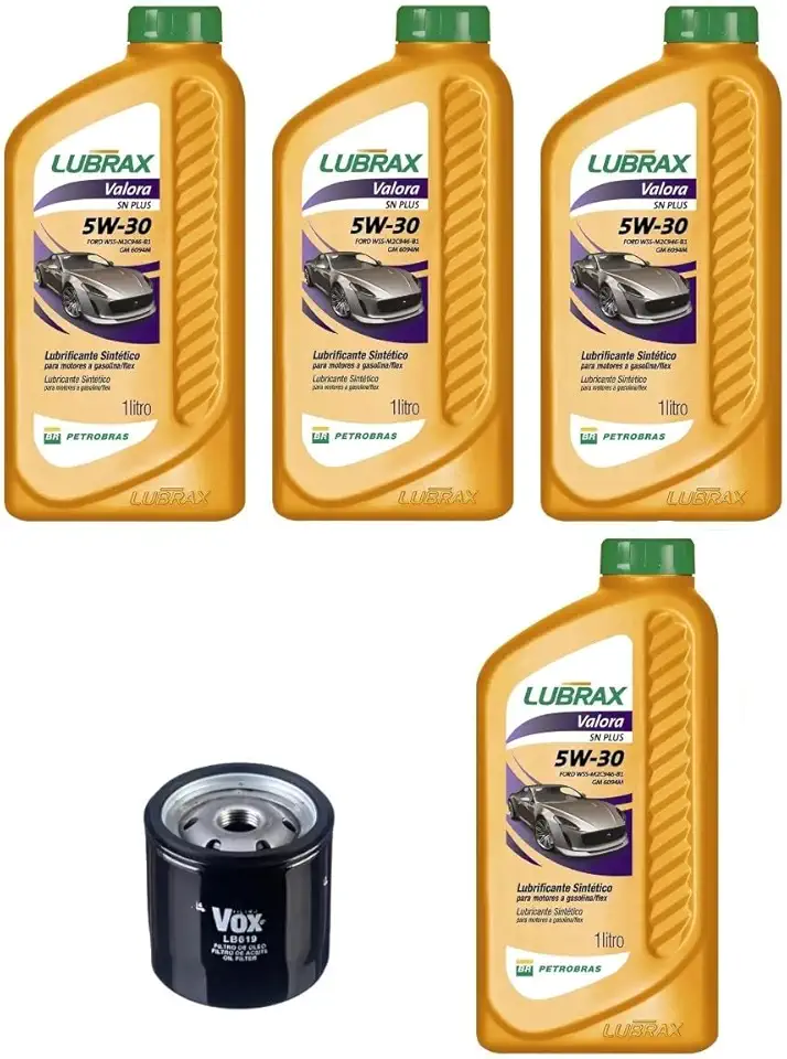 Kit Troca de Oléo 5w30 + Filtro Onix/Prisma 1.0 1.4 8v 5 marchas 2012 Á 2019 Prisma Joy/Prisma Joy Plus 1.0 8v 6 marchas 2013 á 2019