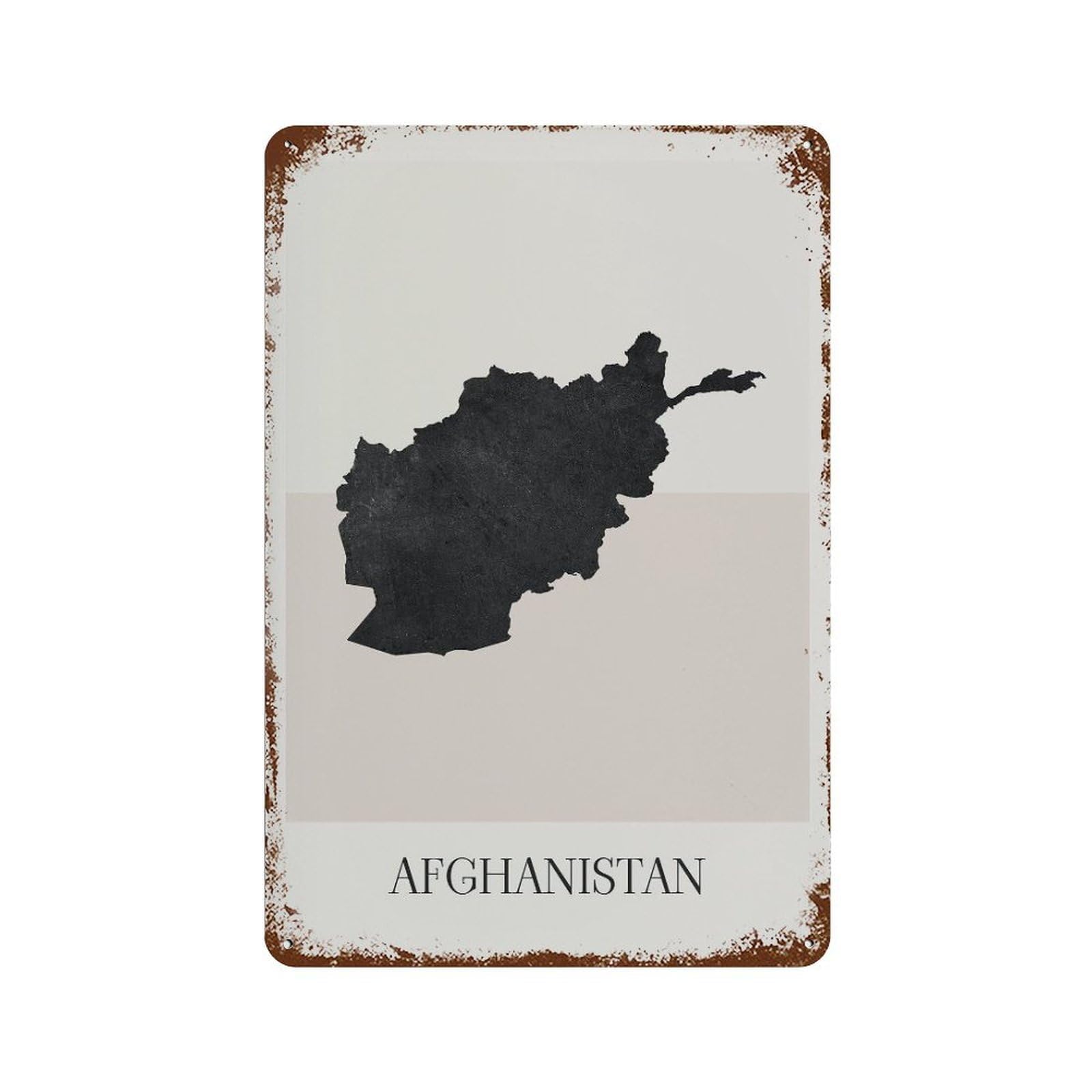 xiaoxiaoshen Afghanistan Map Minimalist Boho Decor For Home Or Gift (2) Wall Decor Art Metal Tin Poster Modern Home Decor Art Home Bar Shop Decorations Vintage Sign 30x20cm