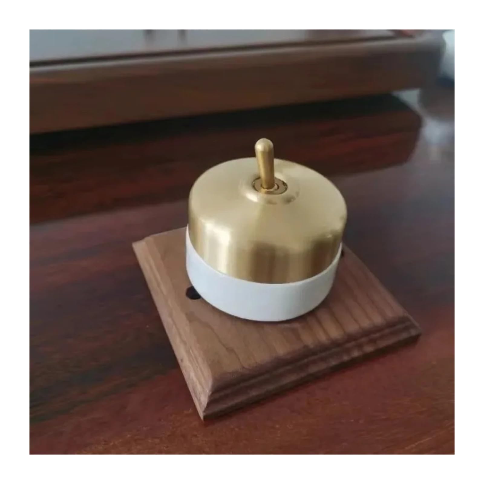 Interruptor de pared de latón con palanca, 1 módulo, 1 vía, 2 vías, for luz de cama(Copper 2 way)