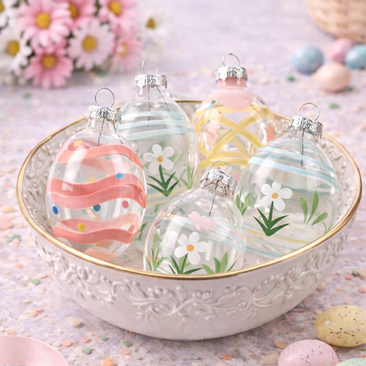 Amazon.com: Lillian Vernon Hand Painted Blown Glass Easter