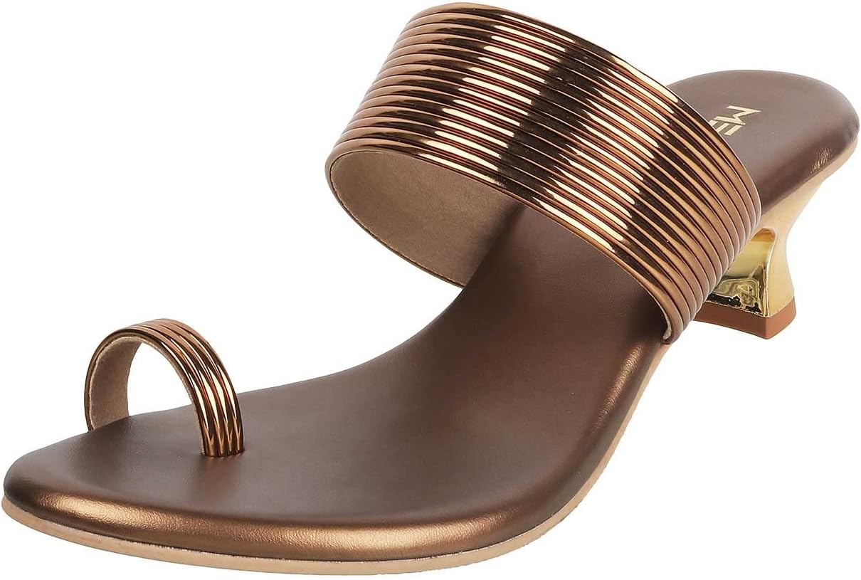 Women's Fashion Kitten Heel Slip-on Sandals