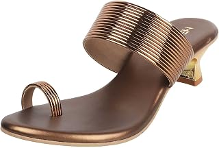 Metro Women's Fashion Kitten Heel Slip-on Sandals