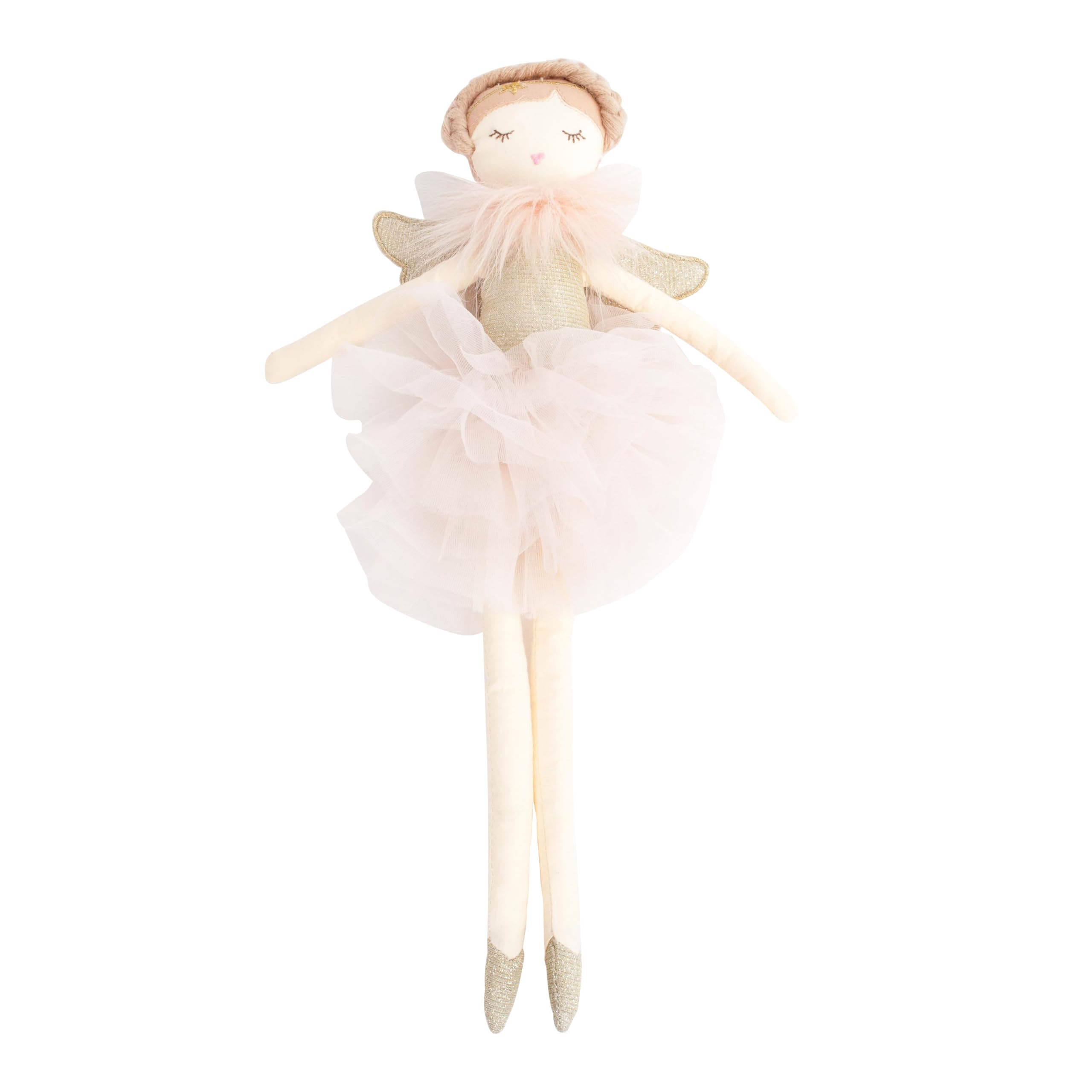 Mon Ami 15"X7"X4" Angel Designer Plush Doll, Pink