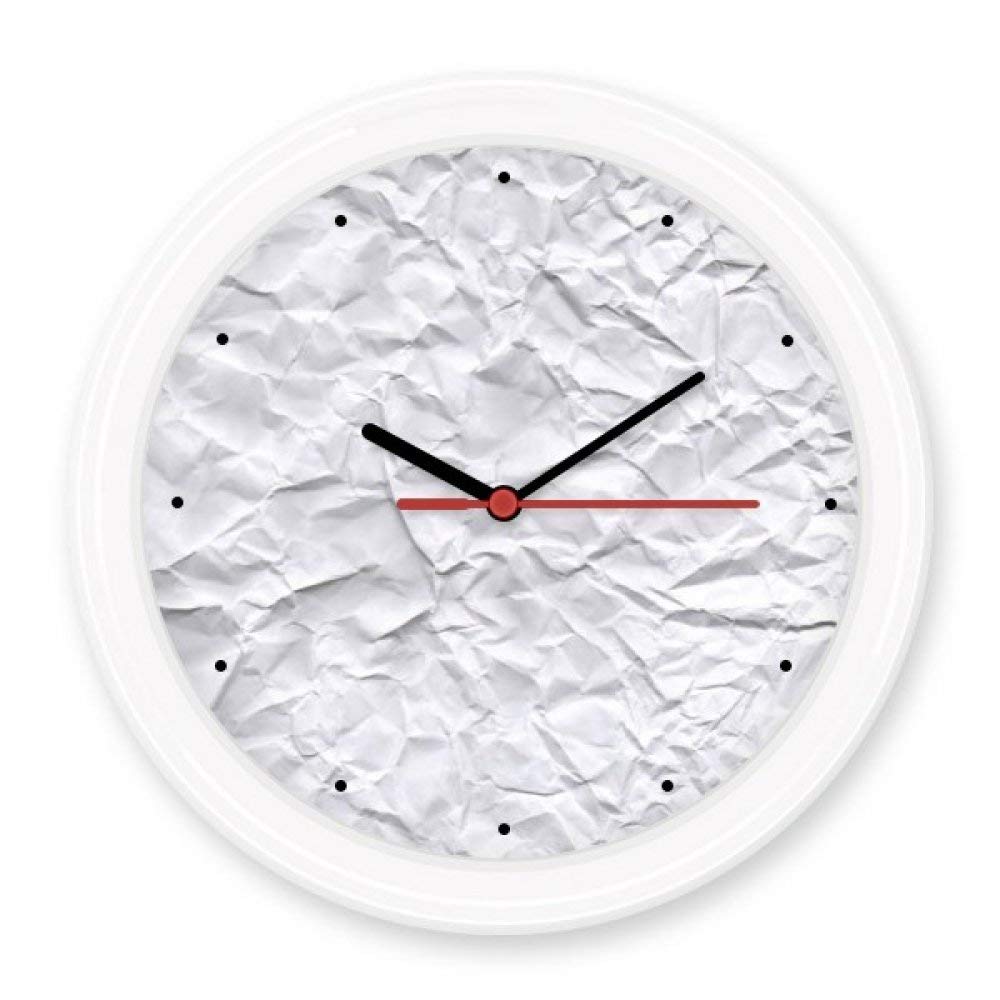 Horloge murale blanche ronde BeatCong à motif illustration élégante