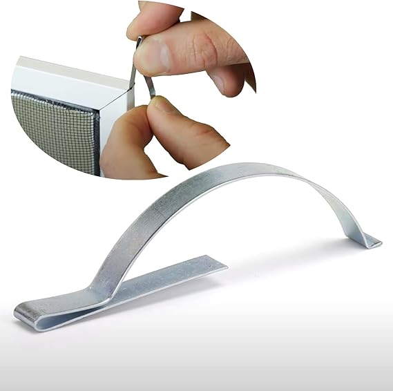 Window Screen Tension Spring Corner Clips, Holding Screen Sliding in