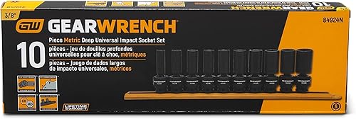 Miniatura 7 de GEARWRENCH - Juego de llaves de vaso de impacto estándar color negro