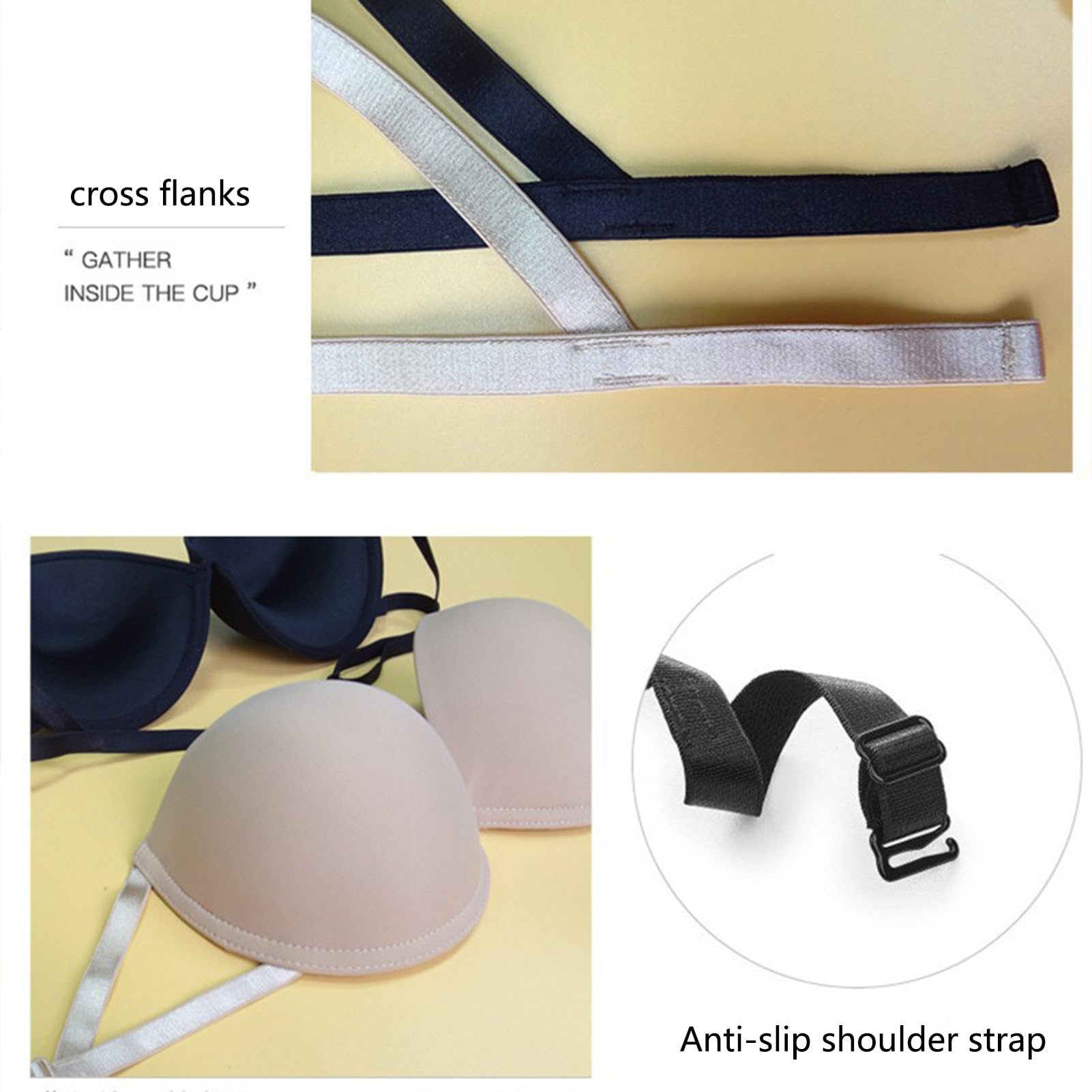 Almohadillas de sujetador sin costuras elevación natural una pieza Parche pecho autoadhesivo fruncido Push-up esfuerzo Comodidad invisible Rojo-A