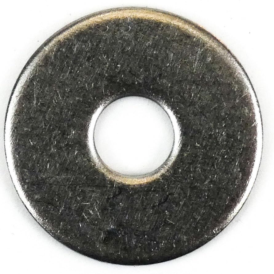 Arandelas de Carrocería Inox A2 – Pack de 25 – Arandelas grandes de amplio diámetro – Varios Ø interiores y exteriores – Para fijaciones en metal, madera y carrocería (4.3X12X1)