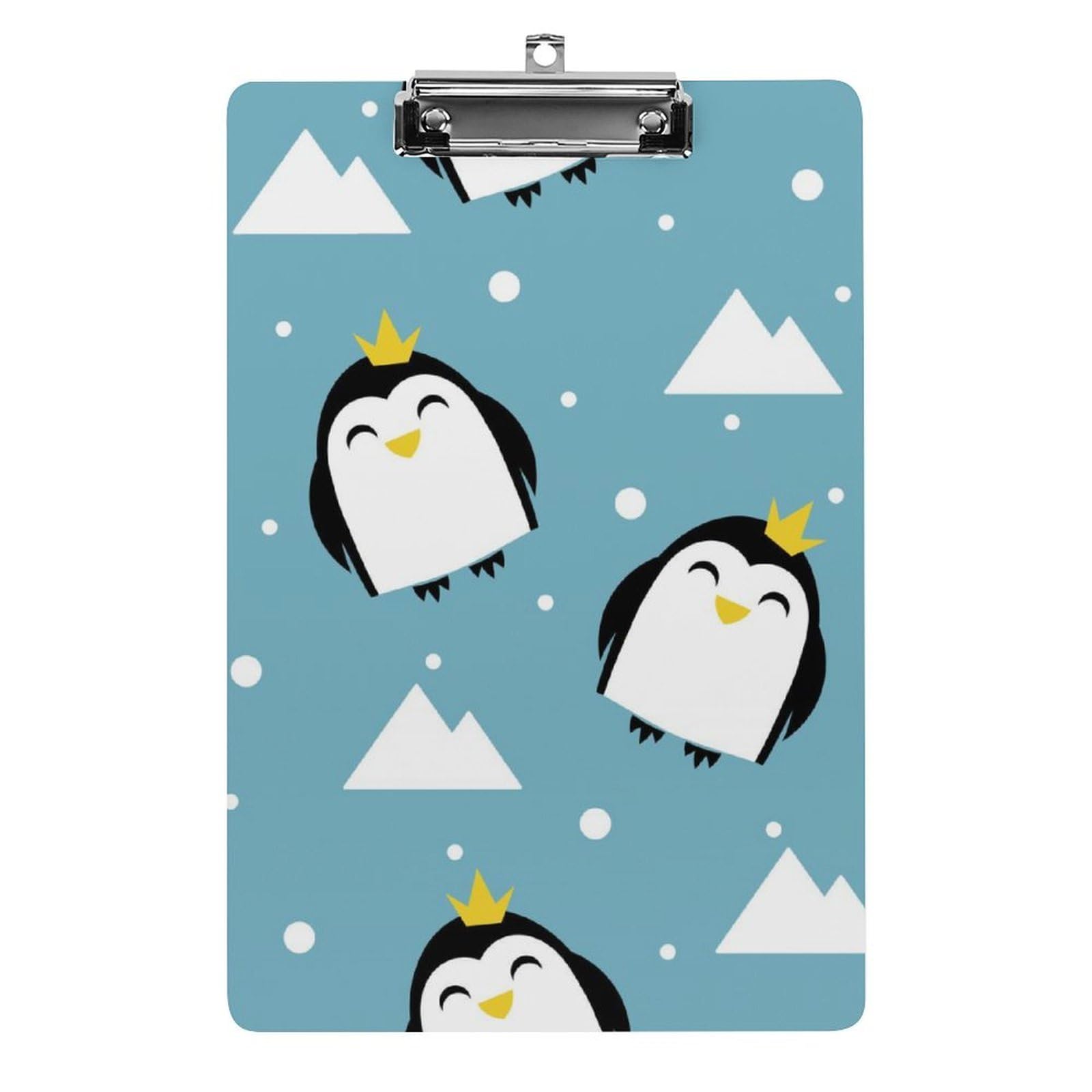 Planchette à pince pingouin mignon A4 rigide pour écrire debout sans table - 8