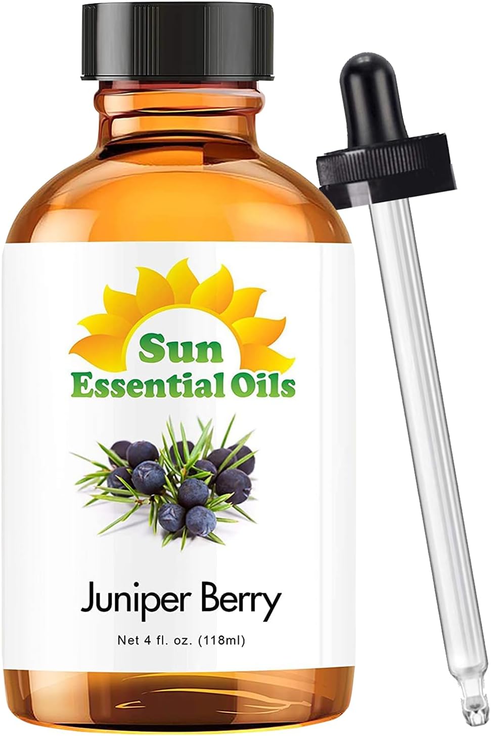 Sun Essential Oils 4oz Juniper Berry Essential Oil โ Aromatherapy Oil for Candle Use (4 Fluid Ounces)