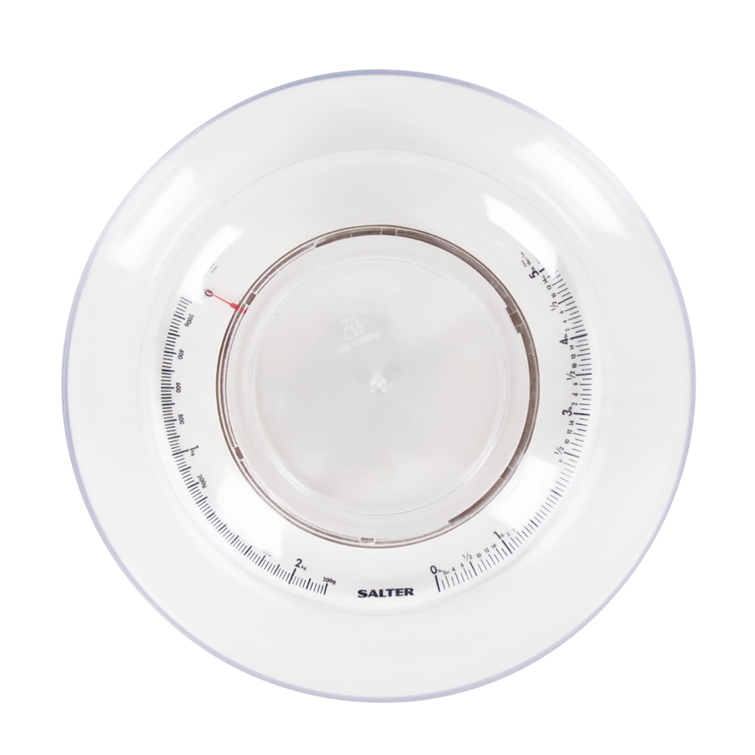 Salter 811 WHWHDR Retro Mechanische Küchenwaage - Analog Traditionelle Waage Bis 3kg Mit Tare-Funktion, Keine Batterien, BPA Frei Spülmaschinenfest Schüssel, Gut lesbares Nadelanzeige Zifferblatt