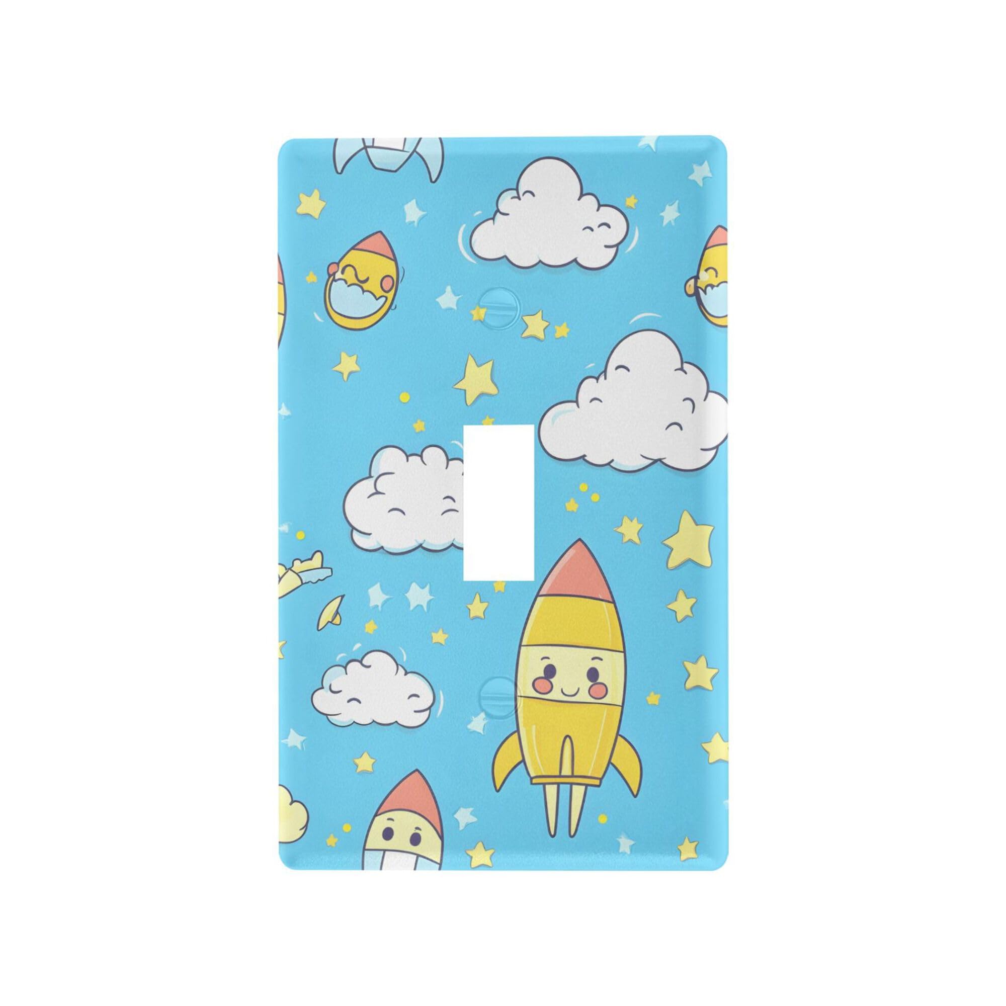xigua Toggle Switch Wallplate Cartoon Characters Switch Wall Plate Cover,Decorative Outlet Cover Switch Cover for Home Office Bedroom 4.53