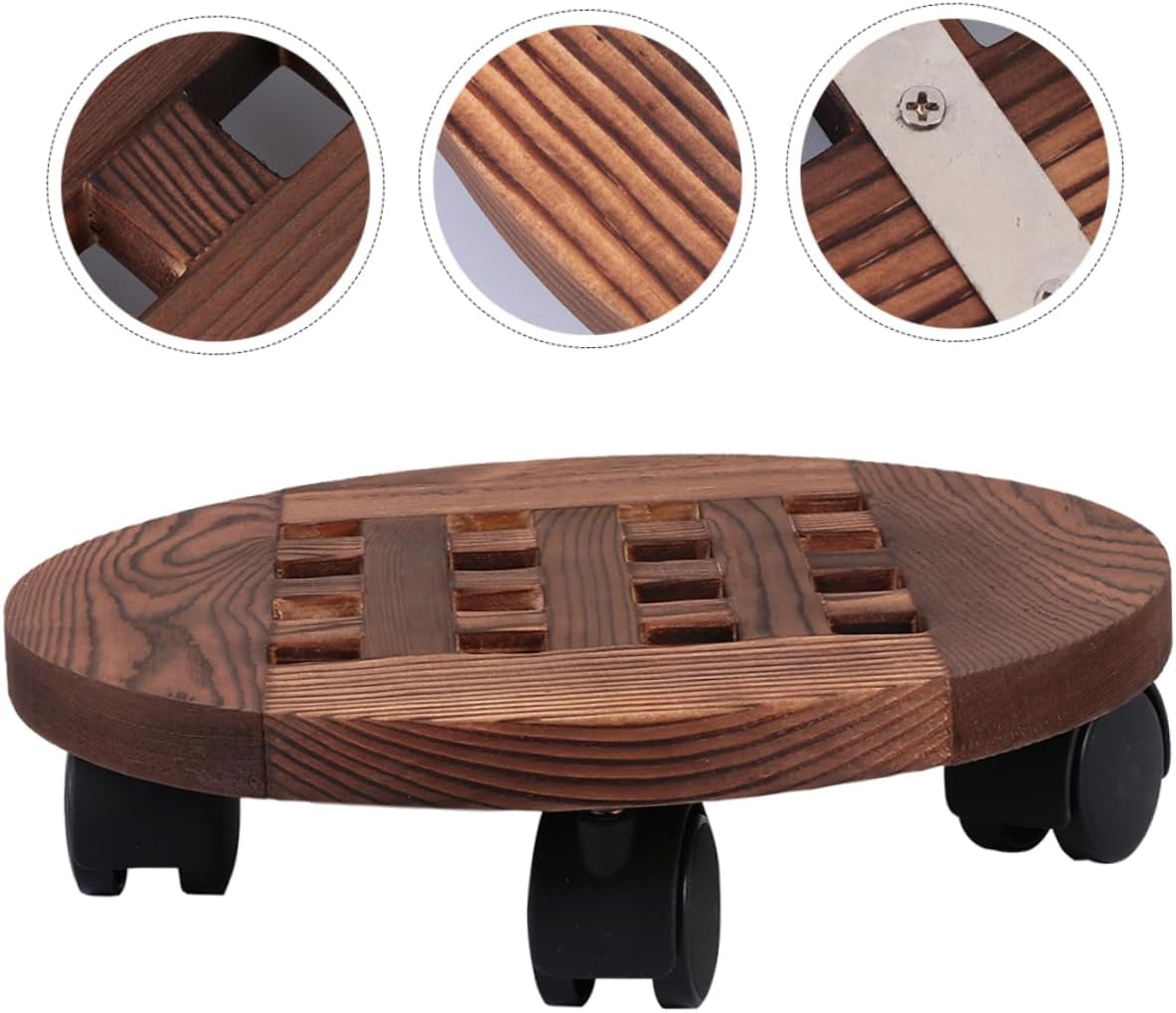 YARNOW Wheeled Planter Base Plant Pot Holder for Outdoor Stable Plant Rack Wheel for Home