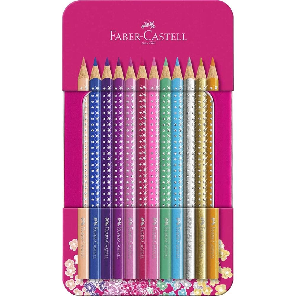 Faber-Castell Sparkle Colour Pencils - Tin of 12