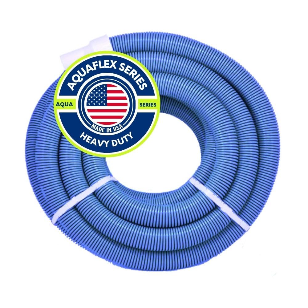 DPM Heavy Duty Swimming Pool Vacuum Hose Blue Manual Vacuum Hose | Made in USA | 1.5