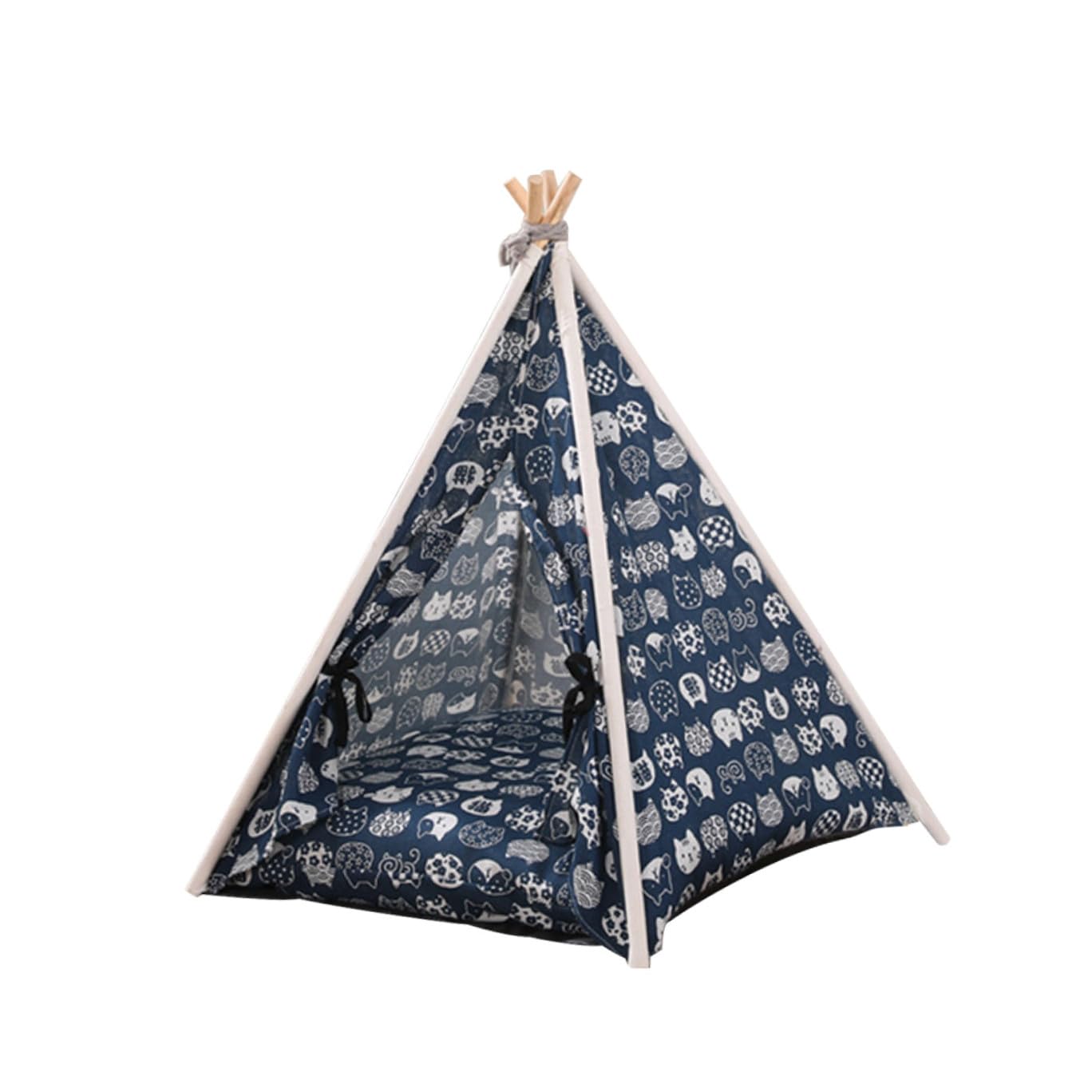 Alasum Tente pour Chien et Chat avec Coussin Amovible Tente en Toile Lavable Abri Confortable pour Animaux Espace Repos Intérieur et Extérieur Protection Contre la Lumière et Les