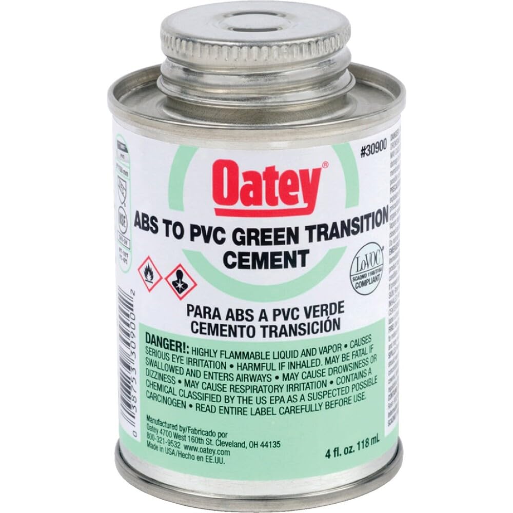 Oatey 4 Oz. Medium Bodied ABS to PVC Green Transition PVC Cement - 1 Each