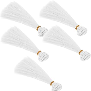 Angoily 5 Piezas Sintéticas Muñecas Decorativas de Cabello Recto Accesorios de Manualidades Muñecas y Creativo Color