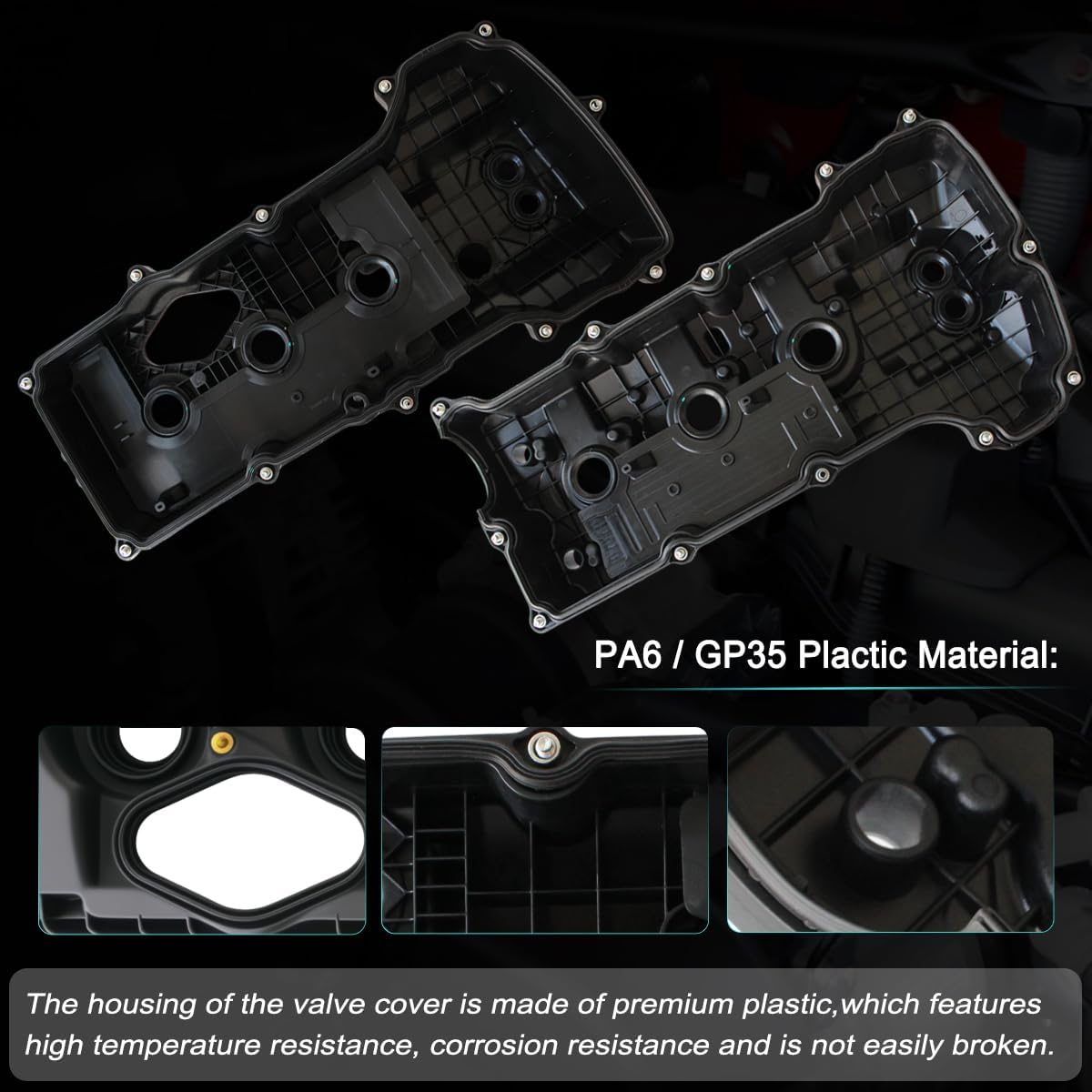 Engine Valve Covers for 2013-2016 Ford F150 3.5L ecoboost, Expedition 2015-2017, Transit 2015-2023, Navigator 2015-2017, 3.5L, 3.5 V6 Turbo Engine Valve Cover Left & Right