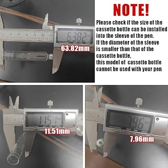 3Pcs Pen Cartridge Style Vials fit for V1 V2 Pens, 3ml Cartridges for Peptide Pens, Sterilized Empty and Individually Packaged