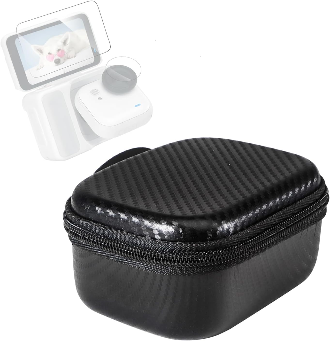 Carrying Bag for Insta 360 GO Ultra, Hard Shell Case with Lens Protector+Screen Protector for 360 GO Ultra Storage Accessories