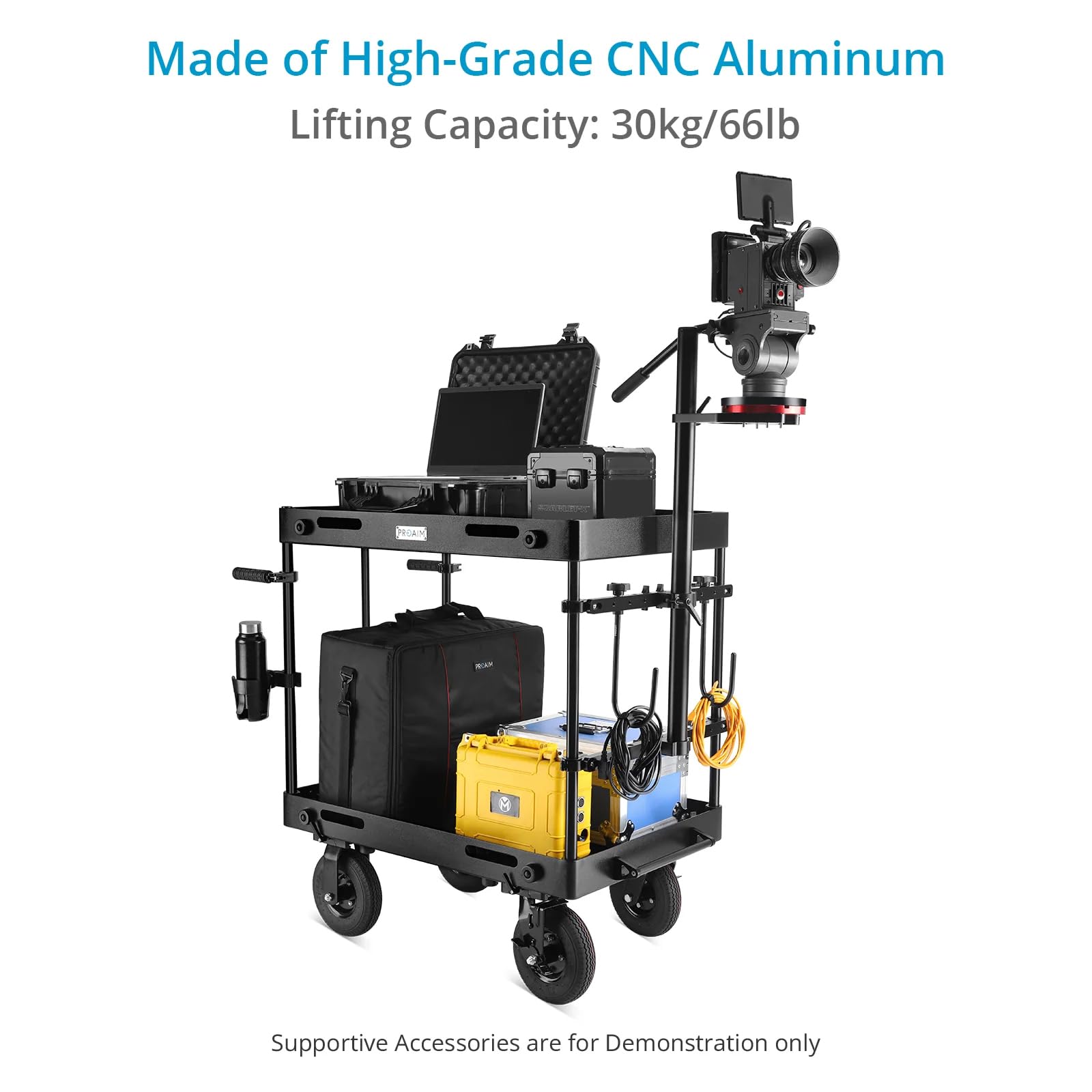 Barre transversale PROAIM pour chariots Bowado Pro, Victor et Atlas | Ajoute plusieurs points de fixation aux chariots compatibles tout en gardant les accessoires organisés et accessibles.