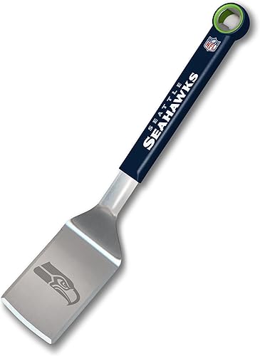 Miniatura 62 de YouTheFan NFL - Espátula para barbacoa de acero inoxidable con abrebotellas