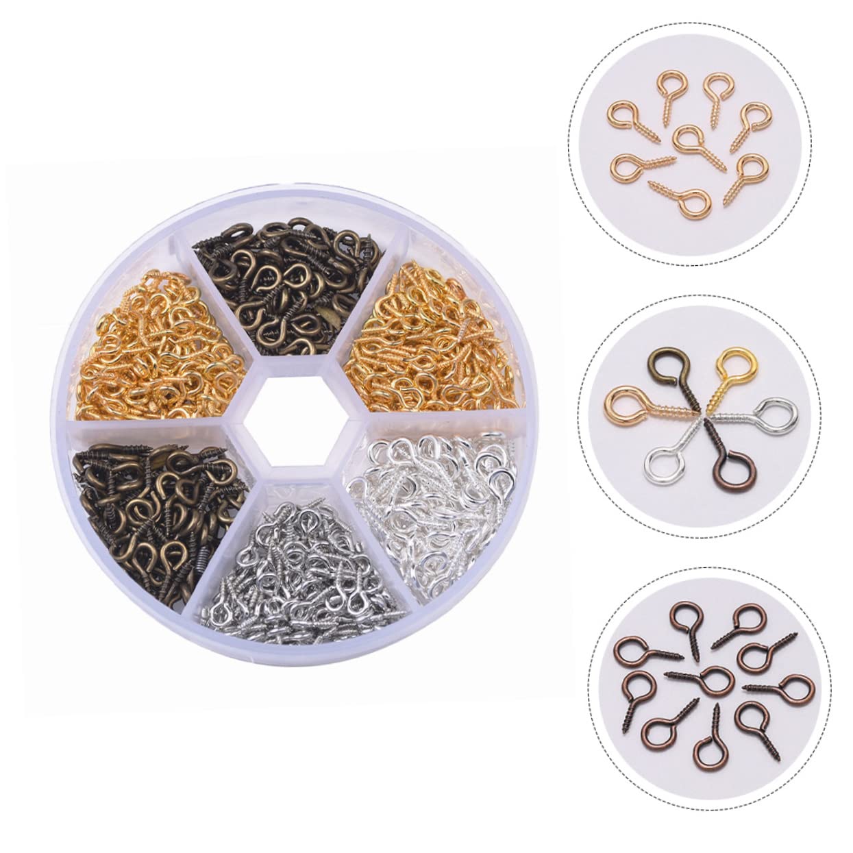 NUOBESTY 600Pcs Screw for DIY Jewelry Making Versatile Eye Pins for Necklaces Bracelets and Earrings Durable and Reliable Craft Supply
