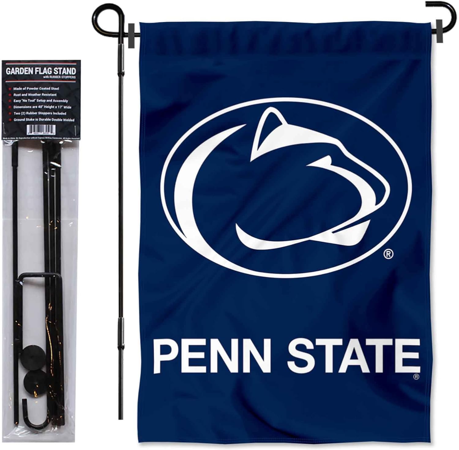 Penn State Nittany Lions Garden Flag with Stand Holder