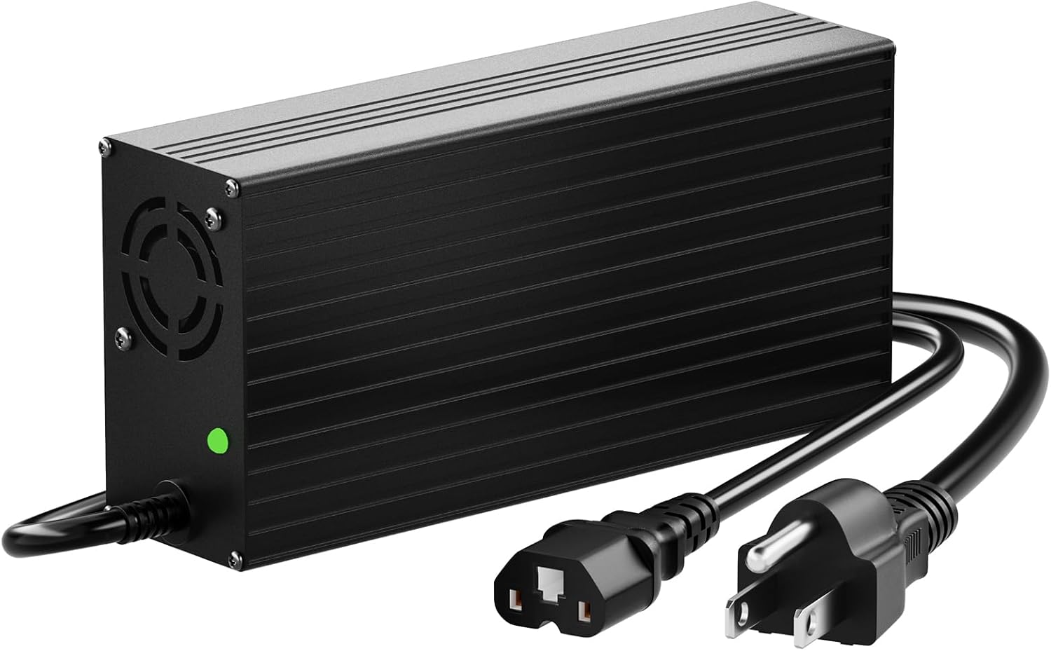 67.2V 5A Fast Charger for 16S 60V Li-on Lithium Battery, C13 Plug 3-Pin IEC Battery Charger 67.2V AC/DC Power Supply Adapter Charger with Aluminum Case & Cooling Fan