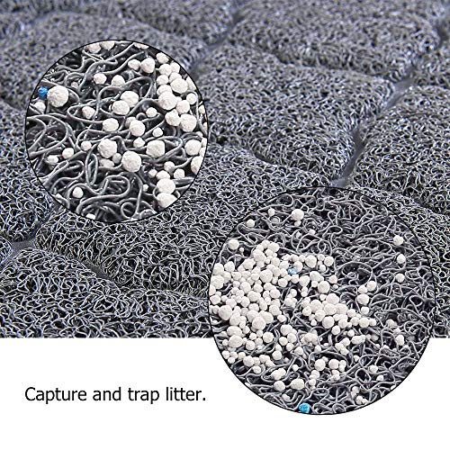 unipaws Cat Litter Trapping Mat, Litter Box Scatter Control Pad, Litter Free Floors and Urine Waterproof, Gentle on Paws, No Phthalate - Thumbnail 2