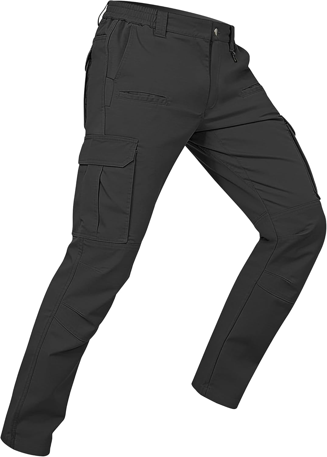 MOURCE Mens Cargo Work Pants, Ripstop Stretch Tactical Pants, Outdoor Water Resistant Hiking Pants (No Belt)
