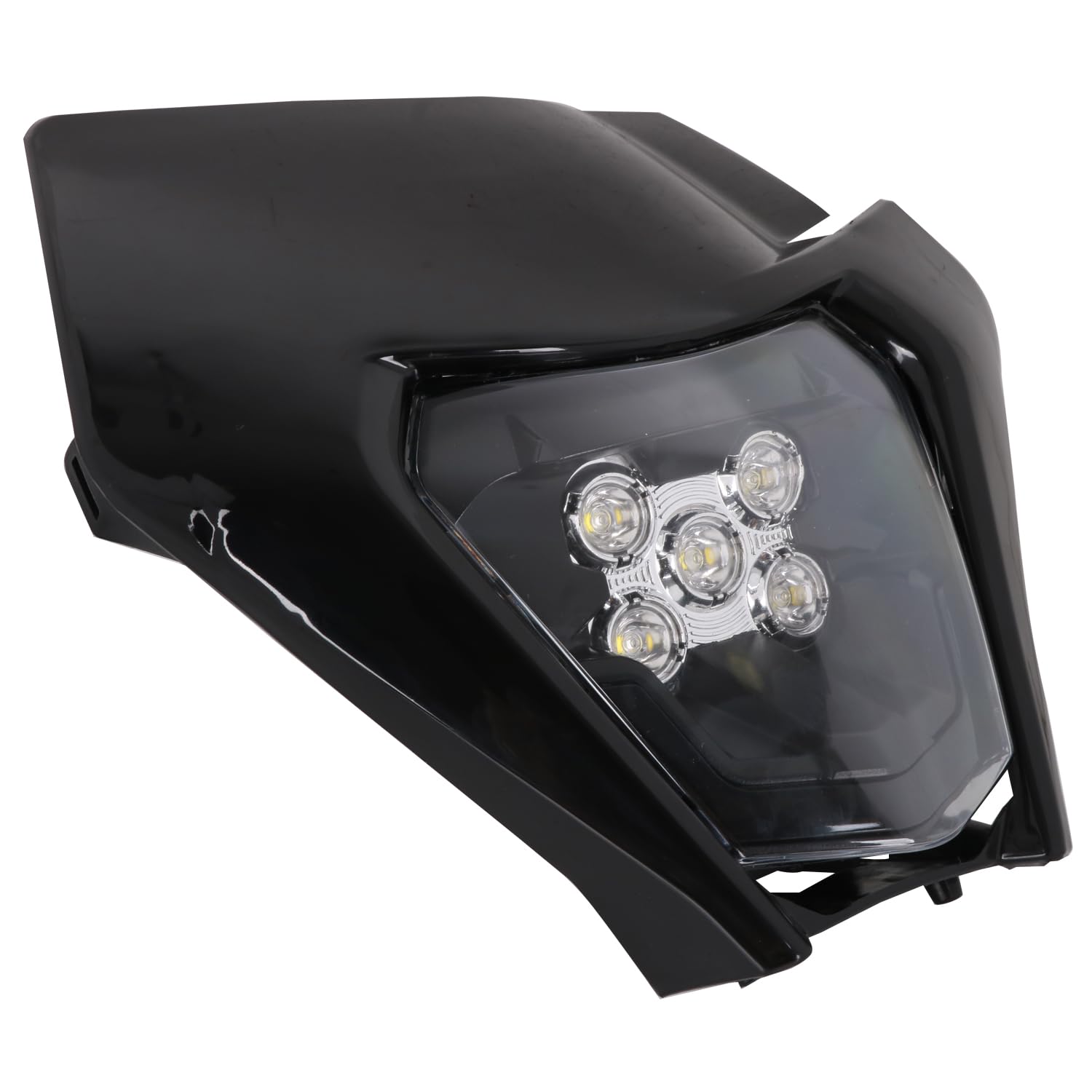 JFG RACING Faros Delanteros Universales Motocross,Faros Careta Delanteros para la mayoría de Motos SX SXF EXC EXCF Motocross Enduro Supermoto-Negro