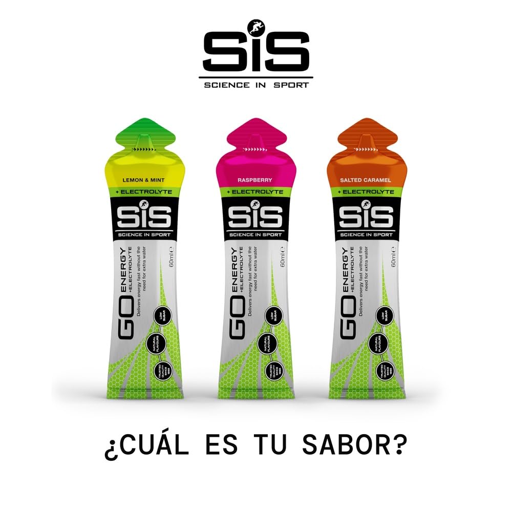 Science in Sport GO Gel Energético + Gel de Electrolitos 30 x 60ml Limón Menta Vegano - Ideal para la entrega de energía y el equilibrio de electrolitos.
