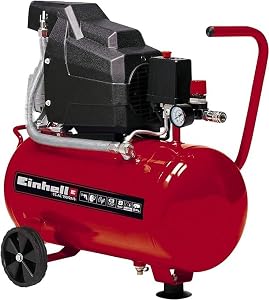 Einhell Compressore d’aria TC-AC 190/24/8, serbatoio d’aria 24 l, arrossante