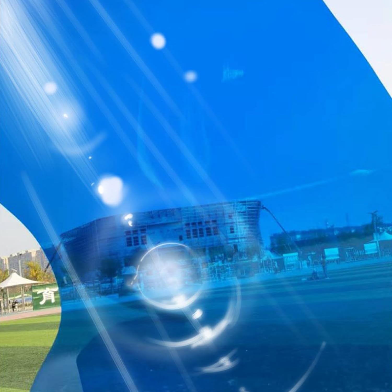 Polycarbonate Roofing Sheet,1mm Glassfiber Solid Sheet,Insulation,UV Protected,for Greenhouse Canopy Carport Stadiums Bus Shelters Replacement Panels (0.5x3.0M(1.6x9.8ft))