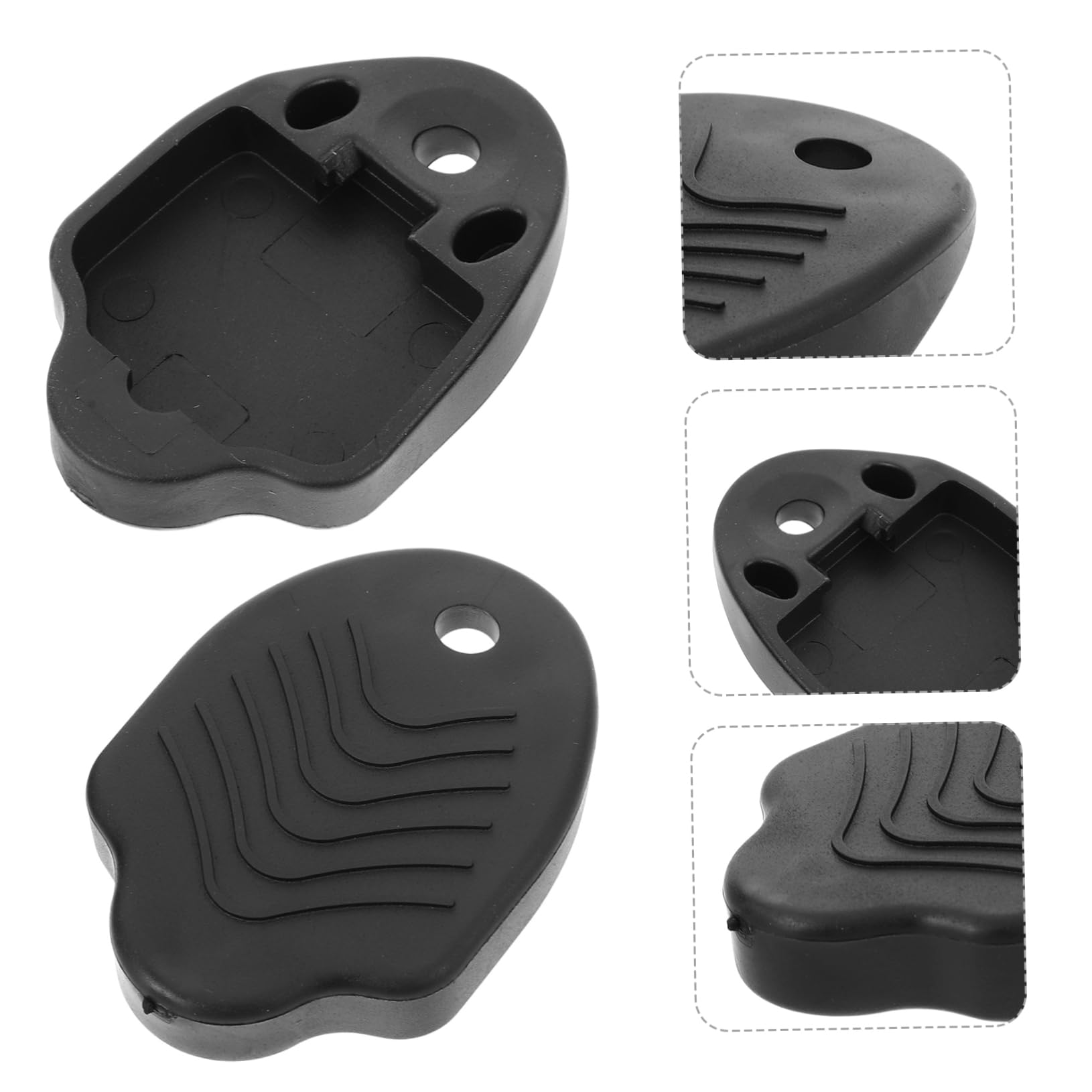 VANZACK Bike Cleat Protector 2 Pcs Shoe Cleat Cover Easy to Install Sturdy Black