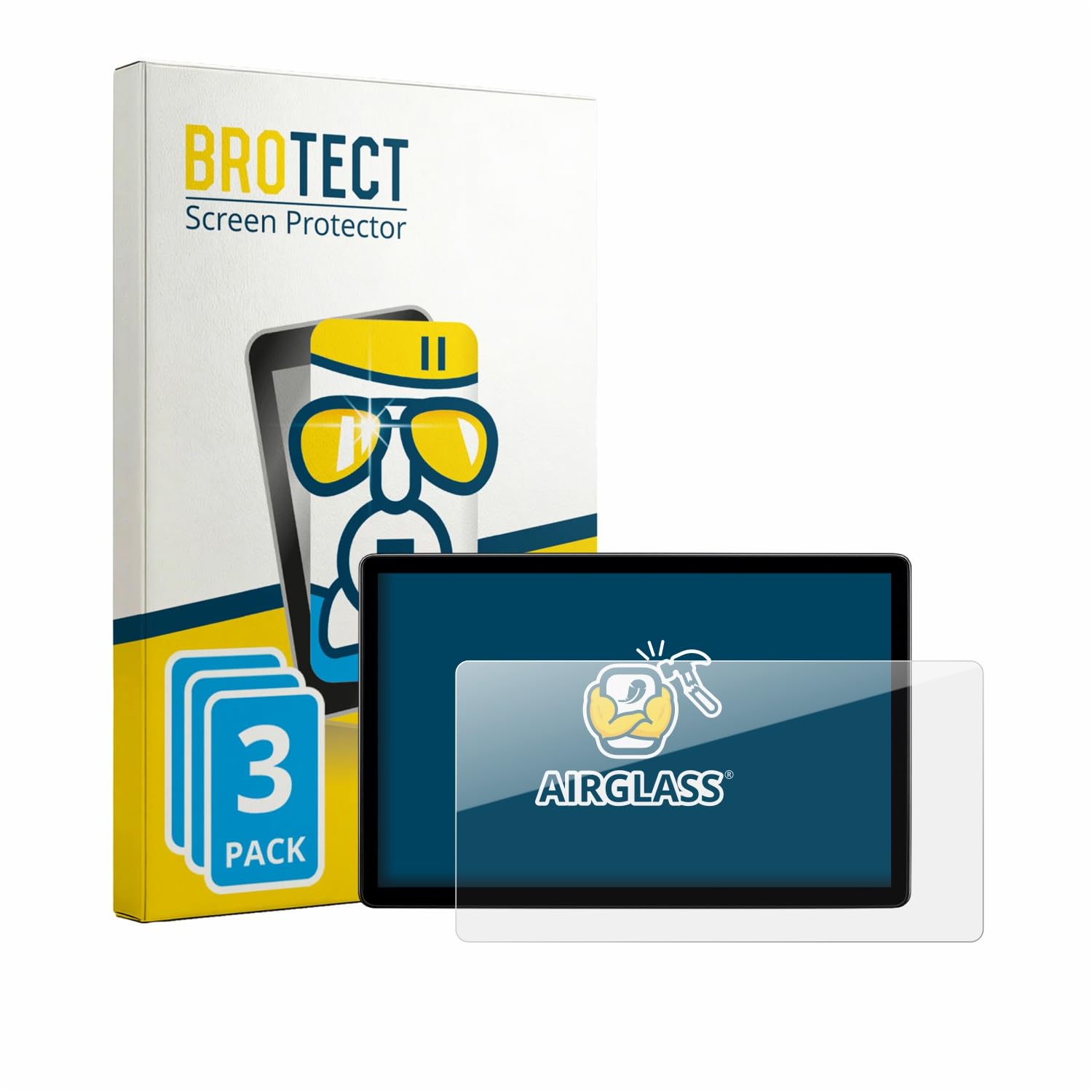 BROTECT Protector Pantalla Cristal para Skoda Elroq 85 2027 Protector Vidrio (3 Unidades) - [Dureza 9H, Anti-Arañazos]