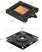 Vista 6 de Leader Accessories Soporte de asiento de desconexión rápida con asiento giratorio para barco (montaje de asiento con giratorio (2 juegos))