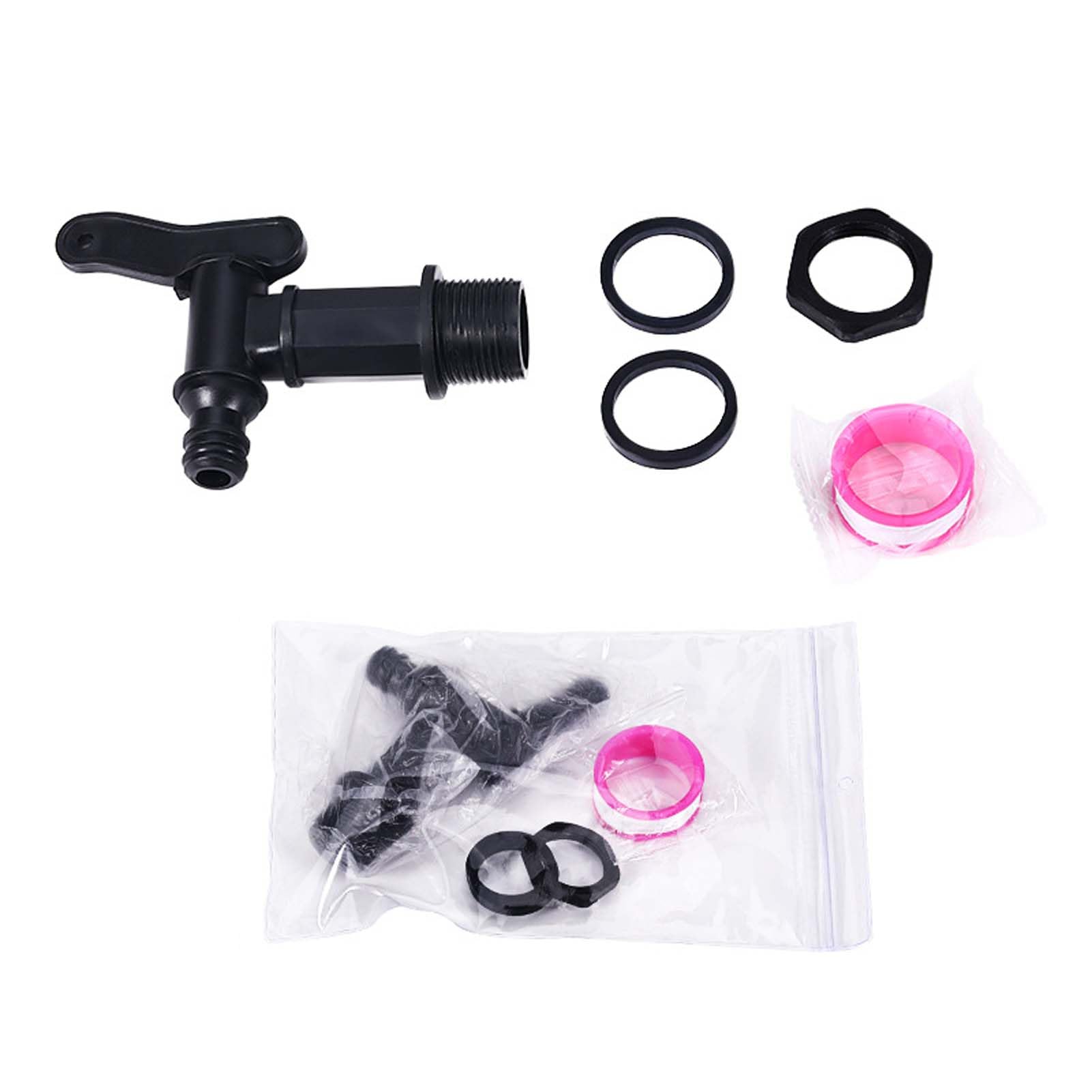 Yesmin Plastic Snap-Fit Water Butt Rain Barrel Tap,Using 3/4 "Threaded Water Docking Tank Hose Accessories,For Household Garden Rainwater Collection Bucket Faucets