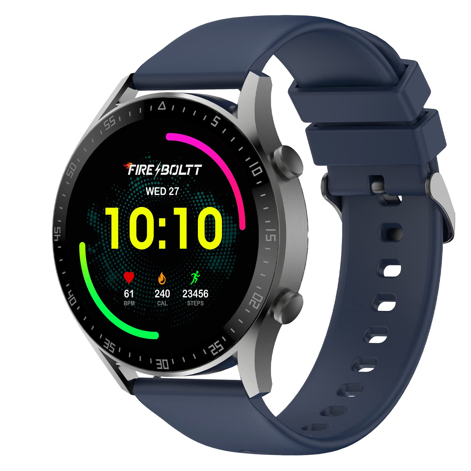 (Refurbished) Fire-Boltt India's No 1 Smartwatch Brand Talk 2 Bluetooth Calling Smartwatch with Dual Button, Hands On Voice Assistance, 60 Sports Modes, in Built Mic & Speaker with IP68 Rating