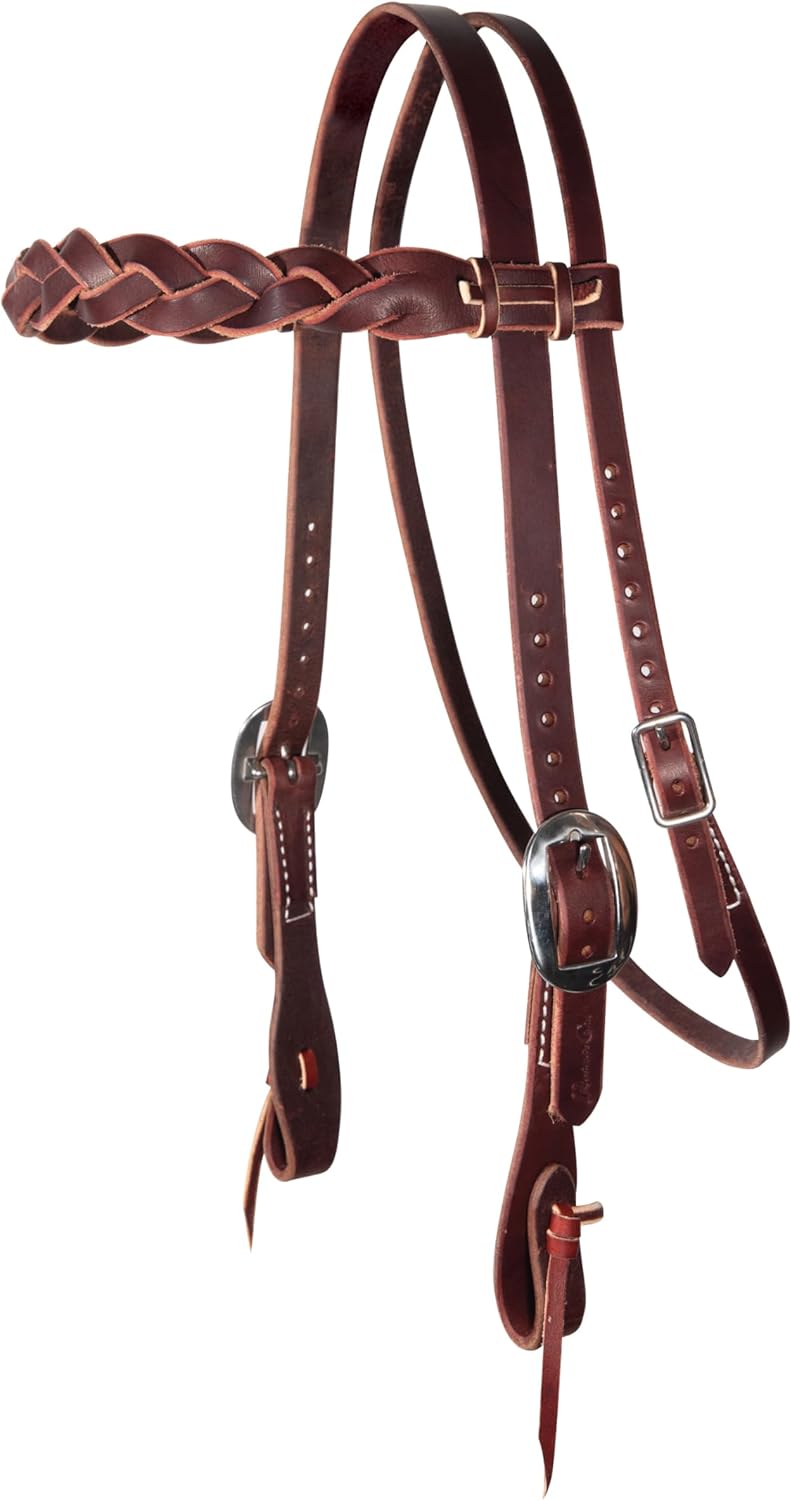 Professional's Choice Plaited Brow Headstall 3/4 Bur