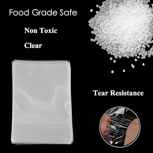 Miniatura 3 de Miraclekoo 400 bolsas de celofán de 4 x 6 pulgadas, bolsas de regalo de Navidad, bolsas transparentes con 400 lazos giratorios para regalo de