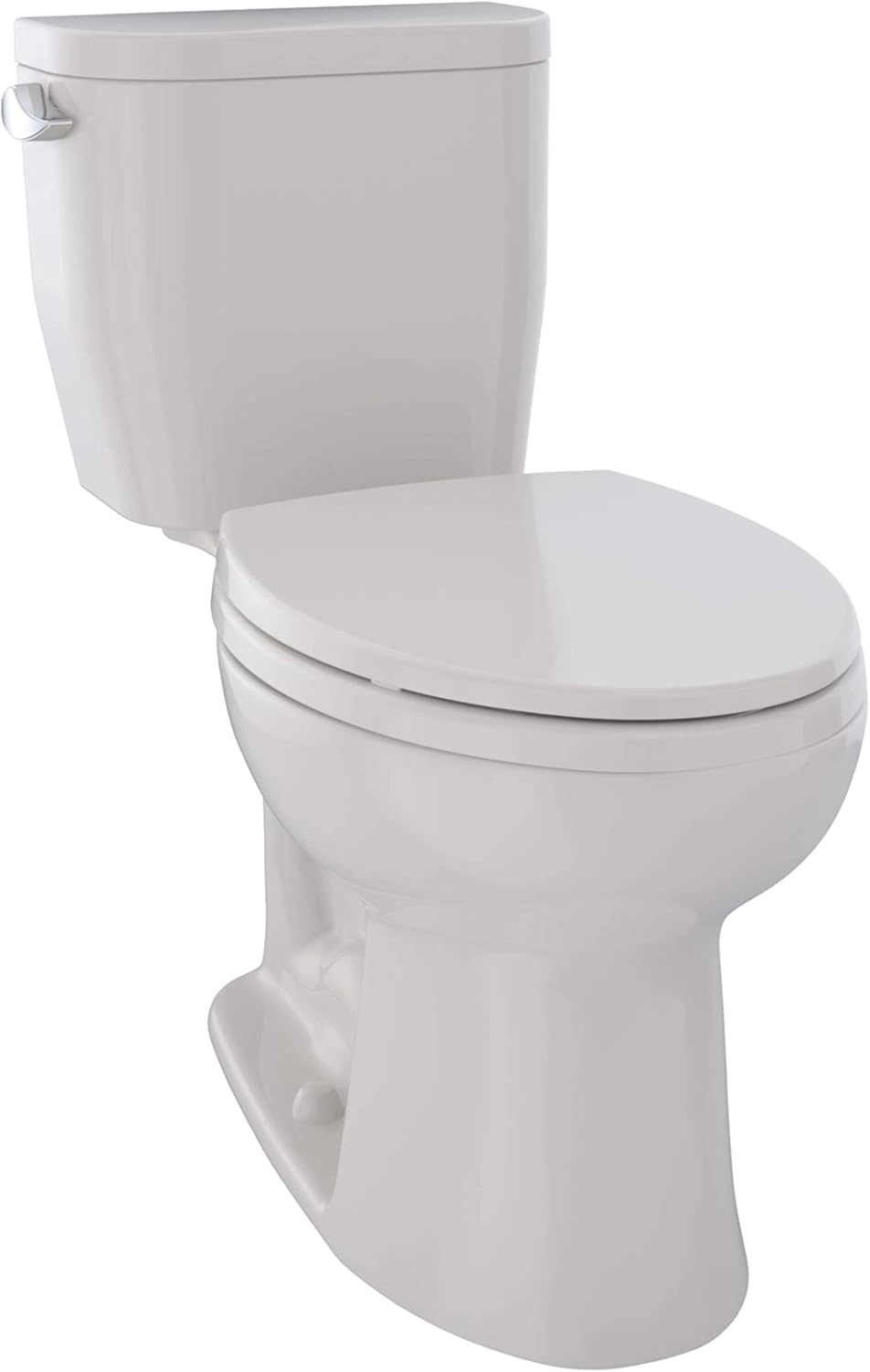 TOTO® Entrada™ Two-Piece Elongated 1.28 GPF Universal Height Toilet, Cotton White - CST244EF#01