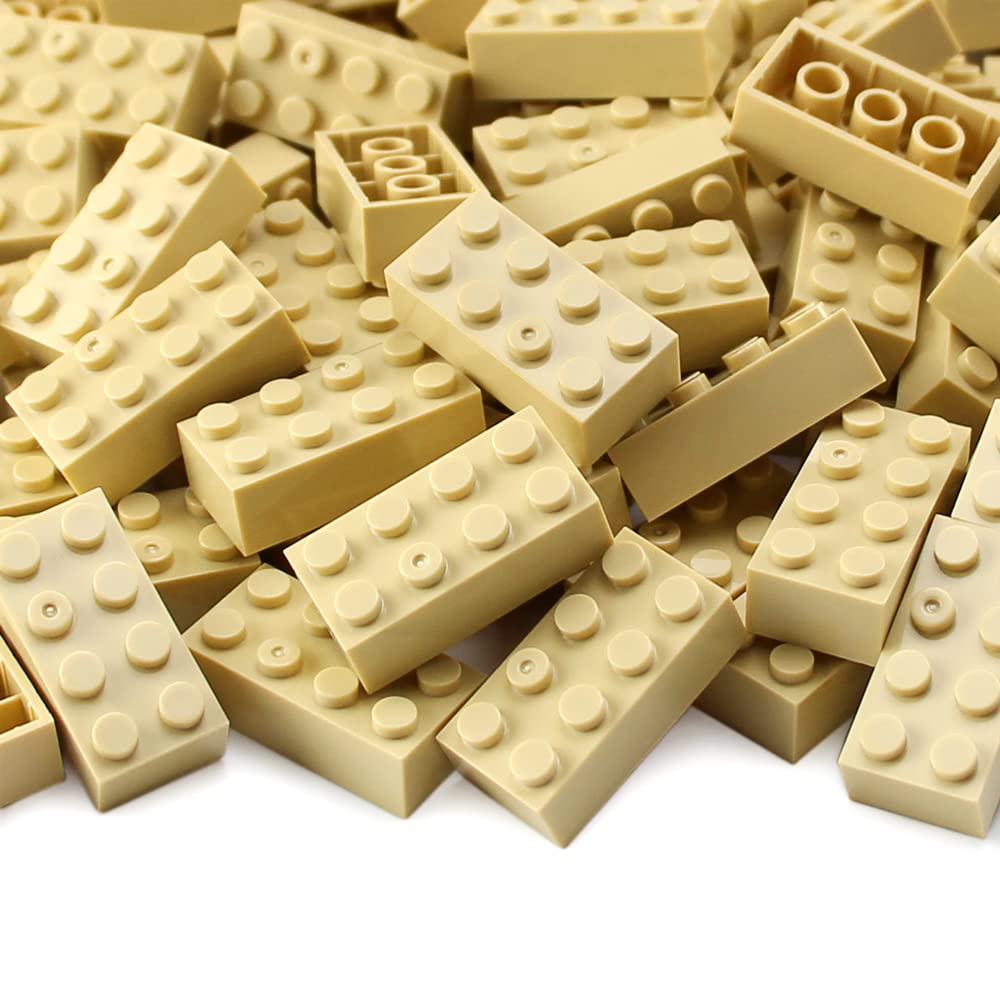 Snapklik.com : Feleph 2x4 Bricks Tan 320 Pieces Parts Khaki Classic ...